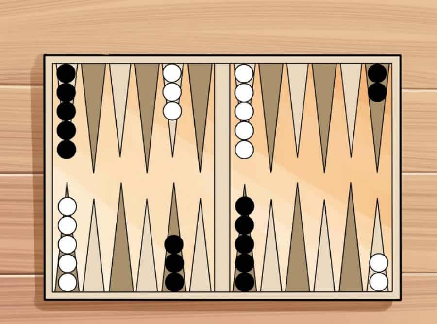 cách thiết lập bàn cờ backgammon