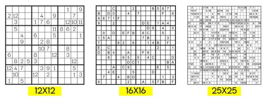 một số biến thể game sudoku